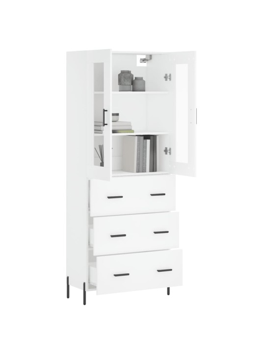 Skříň highboard bílá 69,5 x 34 x 180 cm kompozitní dřevo