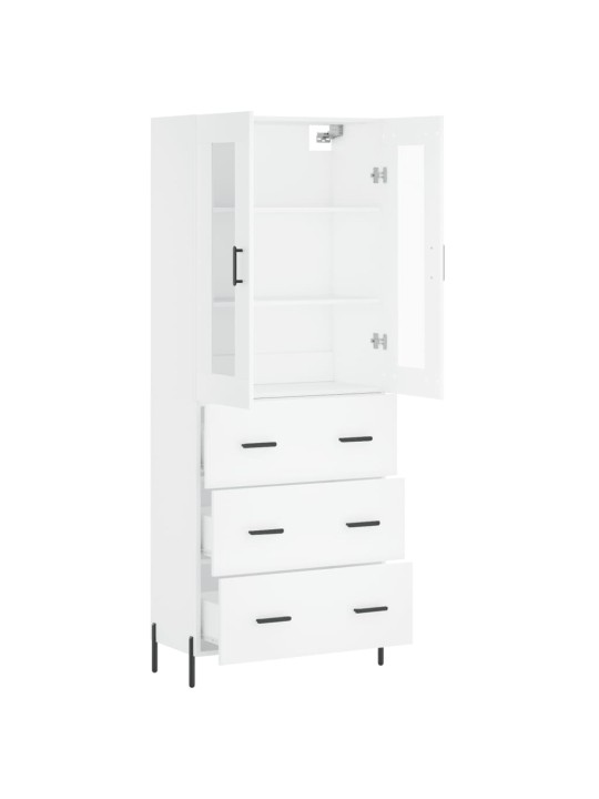 Skříň highboard bílá 69,5 x 34 x 180 cm kompozitní dřevo