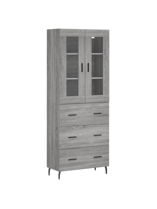 Skříň highboard šedá sonoma 69,5 x 34 x 180 cm kompozitní dřevo