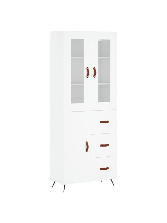 Skříň highboard bílá 69,5 x 34 x 180 cm kompozitní dřevo