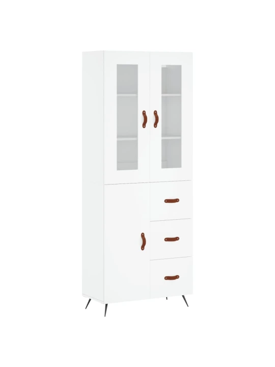 Skříň highboard bílá 69,5 x 34 x 180 cm kompozitní dřevo