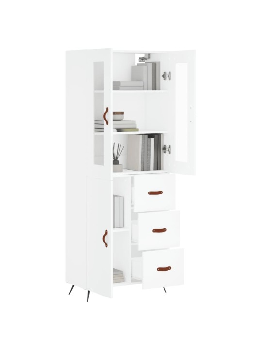 Skříň highboard bílá 69,5 x 34 x 180 cm kompozitní dřevo