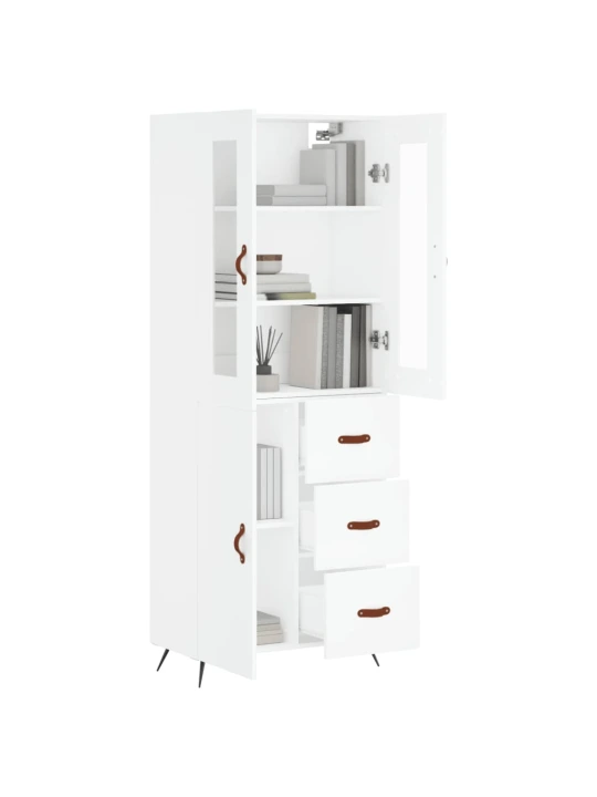 Skříň highboard bílá 69,5 x 34 x 180 cm kompozitní dřevo