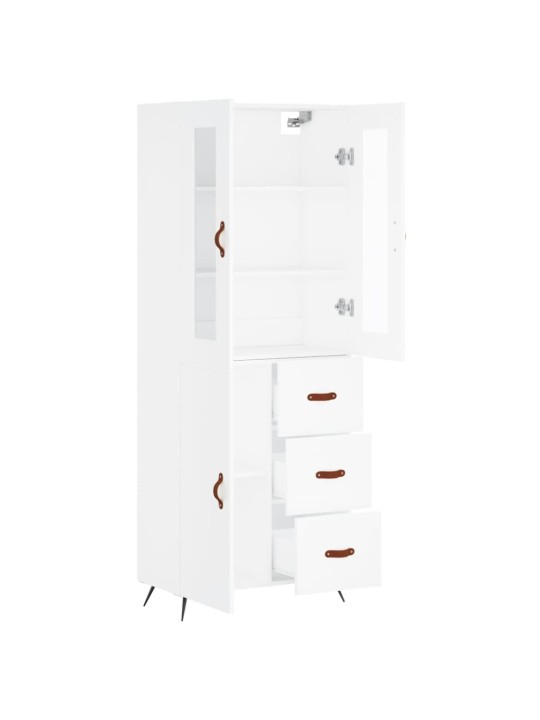 Skříň highboard bílá 69,5 x 34 x 180 cm kompozitní dřevo