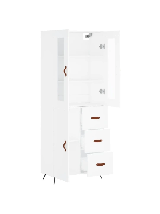 Skříň highboard bílá 69,5 x 34 x 180 cm kompozitní dřevo