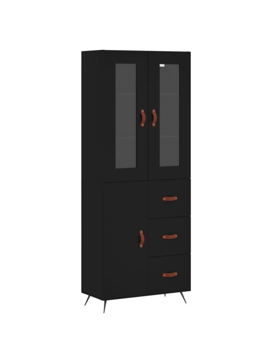 Skříň highboard černá 69,5 x 34 x 180 cm kompozitní dřevo