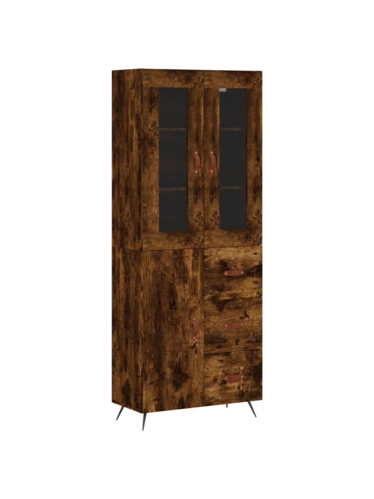 Skříň highboard kouřový dub 69,5 x 34 x 180 cm kompozitní dřevo