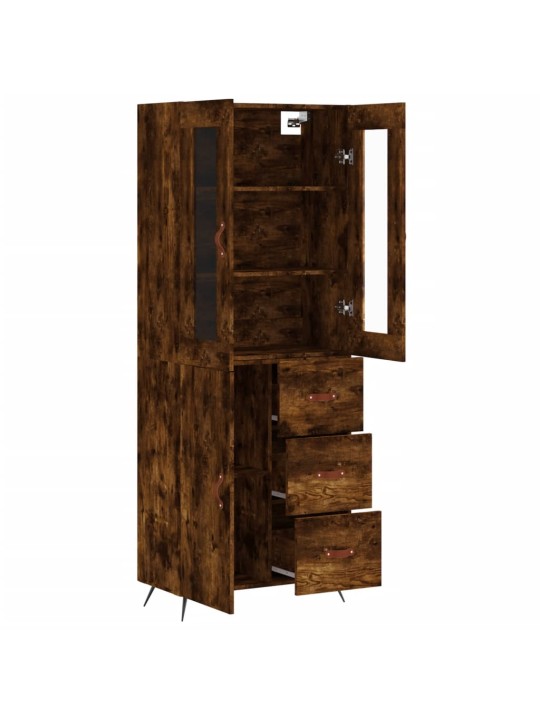 Skříň highboard kouřový dub 69,5 x 34 x 180 cm kompozitní dřevo