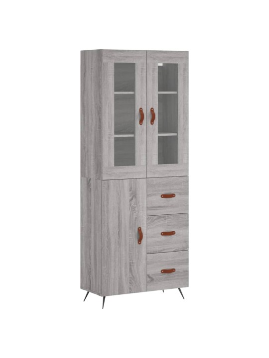 Skříň highboard šedá sonoma 69,5 x 34 x 180 cm kompozitní dřevo