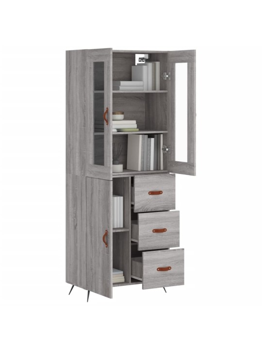 Skříň highboard šedá sonoma 69,5 x 34 x 180 cm kompozitní dřevo