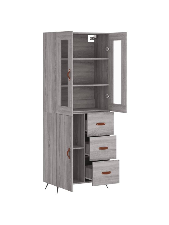 Skříň highboard šedá sonoma 69,5 x 34 x 180 cm kompozitní dřevo