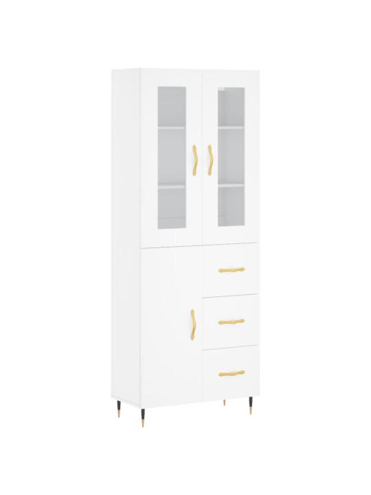 Skříň highboard bílá 69,5 x 34 x 180 cm kompozitní dřevo