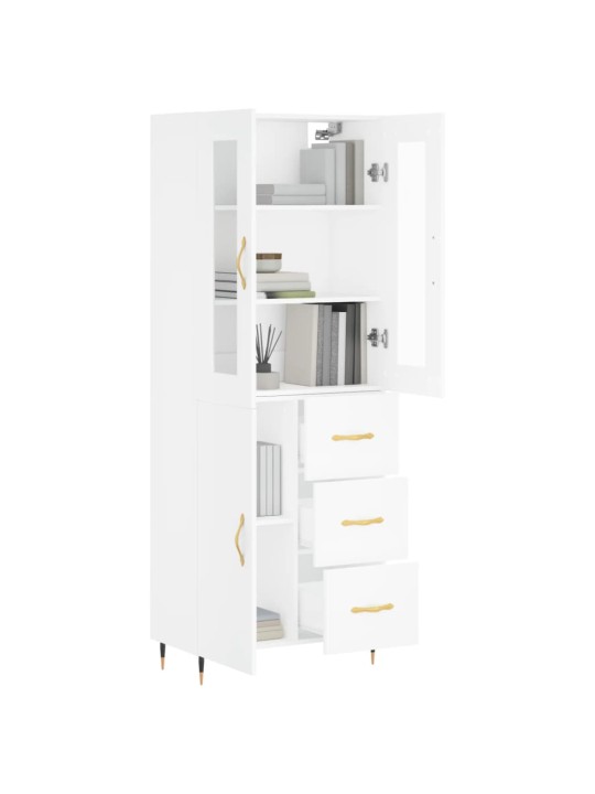 Skříň highboard bílá 69,5 x 34 x 180 cm kompozitní dřevo