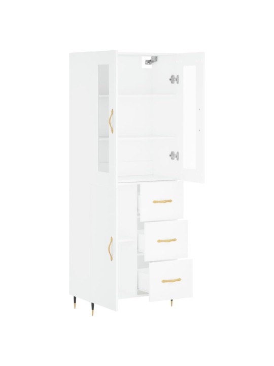 Skříň highboard bílá 69,5 x 34 x 180 cm kompozitní dřevo