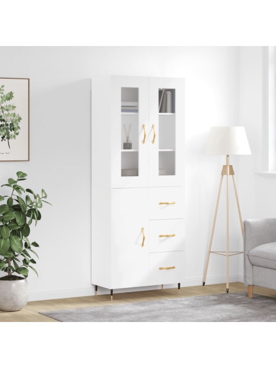 Skříň highboard bílá 69,5 x 34 x 180 cm kompozitní dřevo