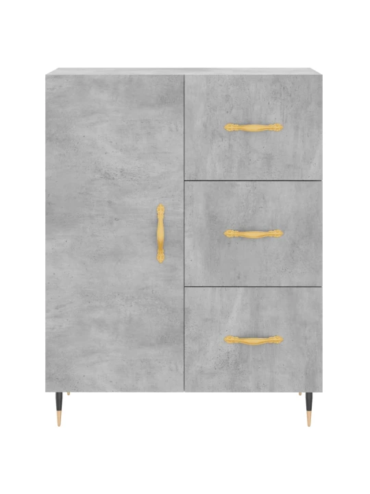 Skříň highboard betonově šedá 69,5x34x180 cm kompozitní dřevo