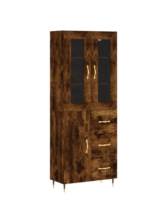 Skříň highboard kouřový dub 69,5 x 34 x 180 cm kompozitní dřevo