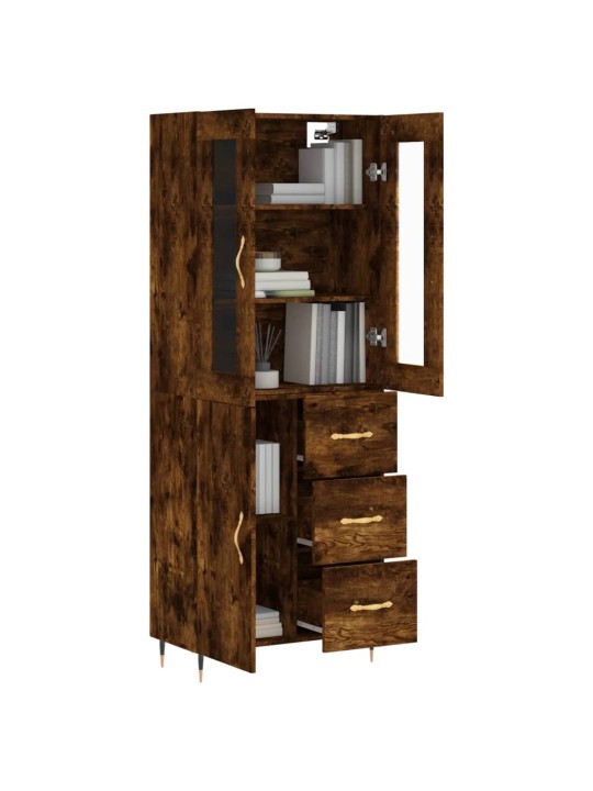 Skříň highboard kouřový dub 69,5 x 34 x 180 cm kompozitní dřevo