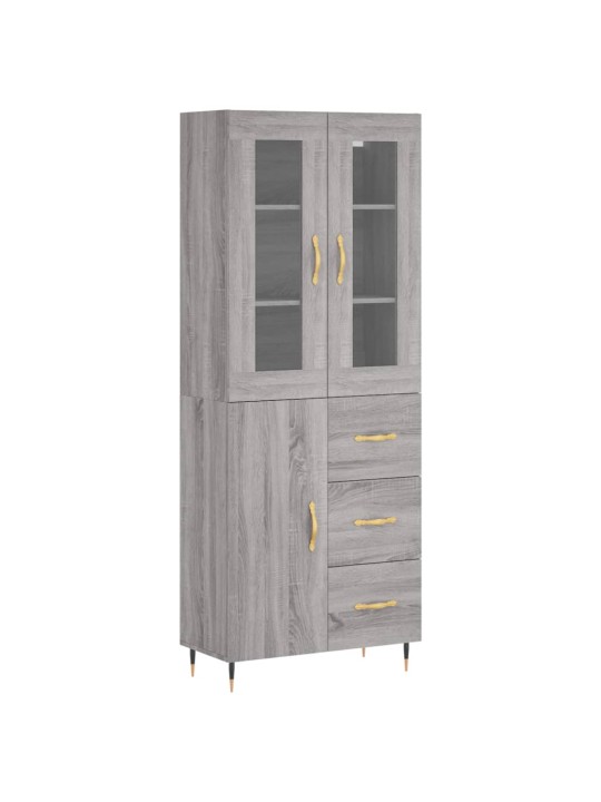Skříň highboard šedá sonoma 69,5 x 34 x 180 cm kompozitní dřevo