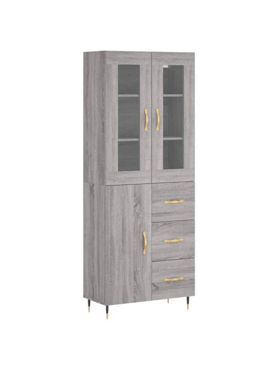 Skříň highboard šedá sonoma 69,5 x 34 x 180 cm kompozitní dřevo