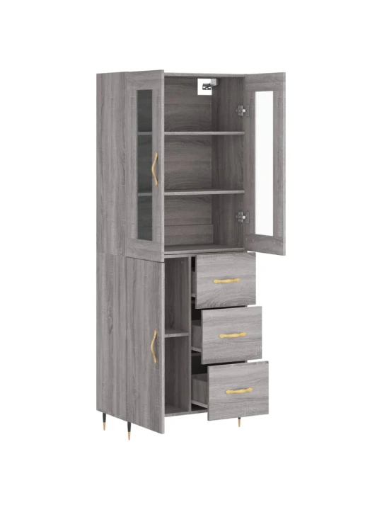Skříň highboard šedá sonoma 69,5 x 34 x 180 cm kompozitní dřevo