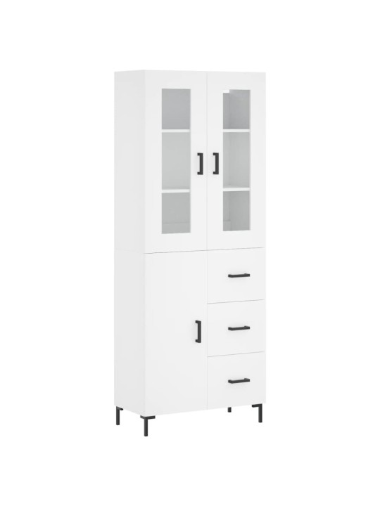 Skříň highboard bílá 69,5 x 34 x 180 cm kompozitní dřevo