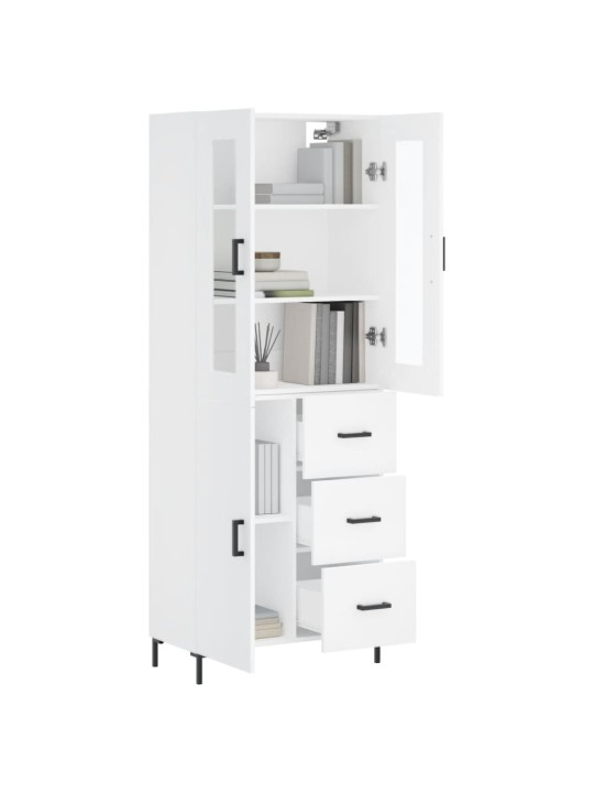 Skříň highboard bílá 69,5 x 34 x 180 cm kompozitní dřevo