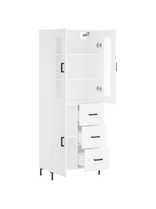 Skříň highboard bílá 69,5 x 34 x 180 cm kompozitní dřevo