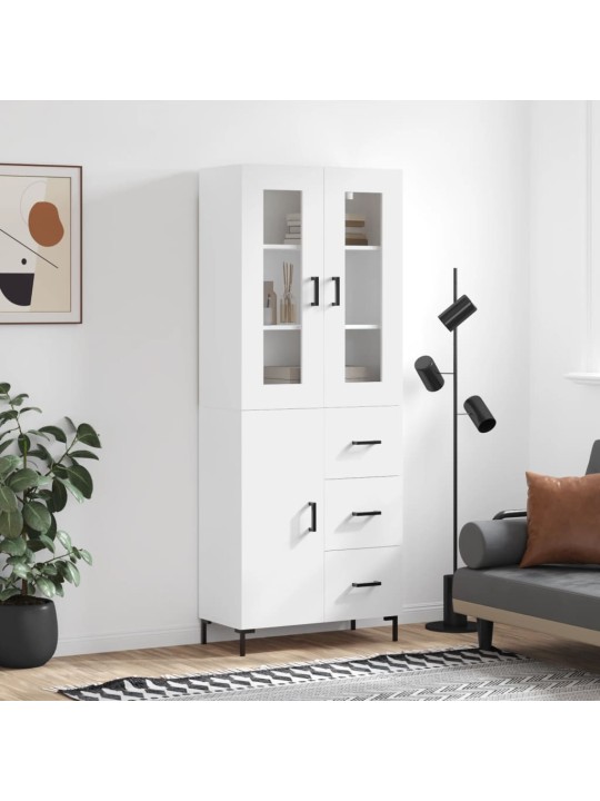 Skříň highboard bílá 69,5 x 34 x 180 cm kompozitní dřevo