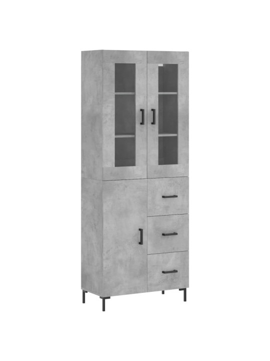 Skříň highboard betonově šedá 69,5x34x180 cm kompozitní dřevo