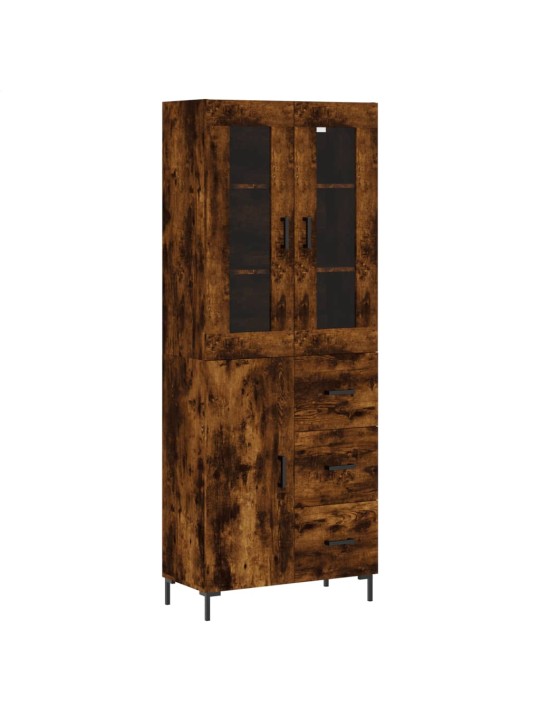 Skříň highboard kouřový dub 69,5 x 34 x 180 cm kompozitní dřevo
