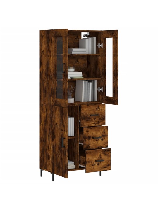 Skříň highboard kouřový dub 69,5 x 34 x 180 cm kompozitní dřevo