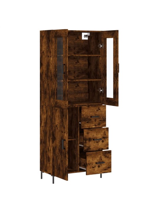 Skříň highboard kouřový dub 69,5 x 34 x 180 cm kompozitní dřevo