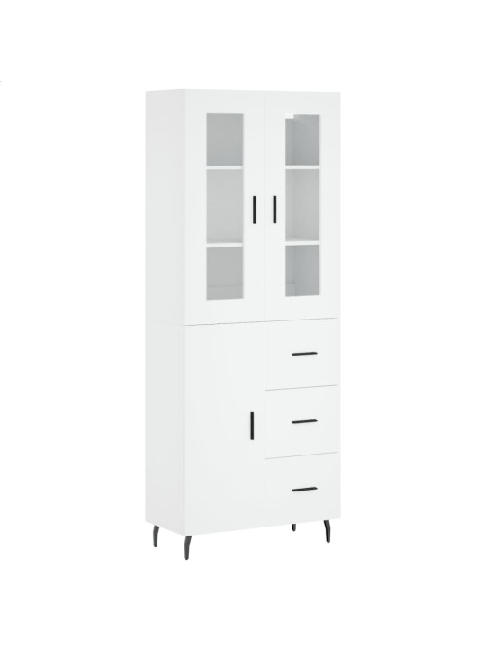 Skříň highboard bílá 69,5 x 34 x 180 cm kompozitní dřevo