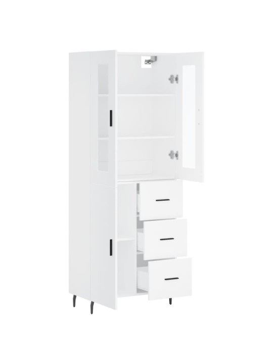 Skříň highboard bílá 69,5 x 34 x 180 cm kompozitní dřevo