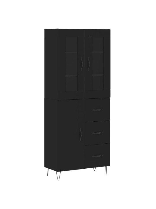 Skříň highboard černá 69,5 x 34 x 180 cm kompozitní dřevo
