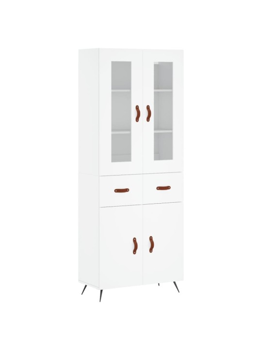 Skříň highboard bílá 69,5 x 34 x 180 cm kompozitní dřevo