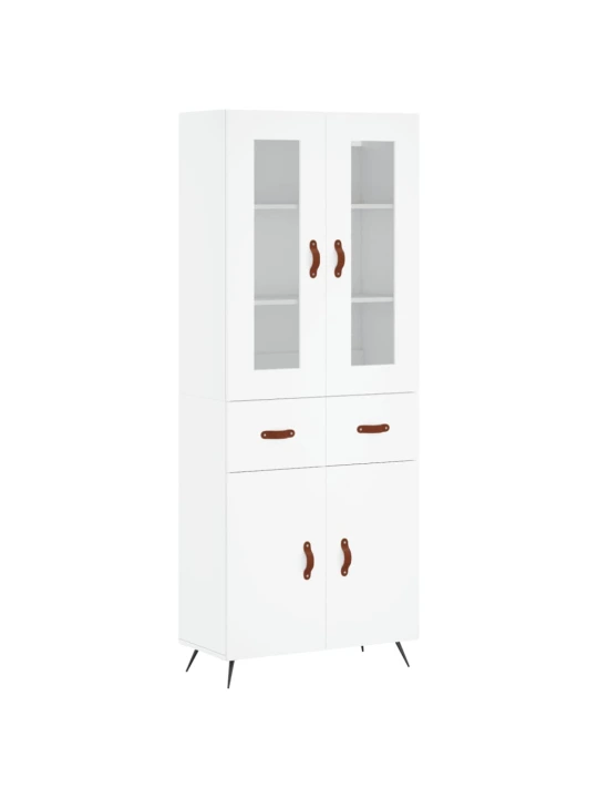 Skříň highboard bílá 69,5 x 34 x 180 cm kompozitní dřevo