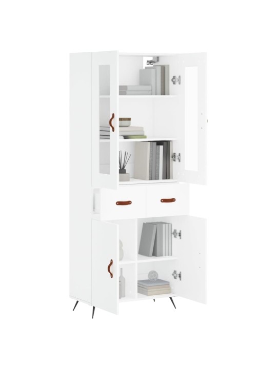 Skříň highboard bílá 69,5 x 34 x 180 cm kompozitní dřevo