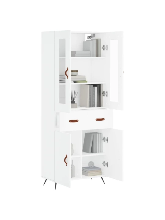 Skříň highboard bílá 69,5 x 34 x 180 cm kompozitní dřevo