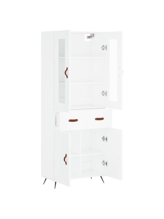 Skříň highboard bílá 69,5 x 34 x 180 cm kompozitní dřevo