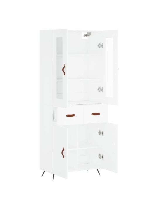 Skříň highboard bílá 69,5 x 34 x 180 cm kompozitní dřevo