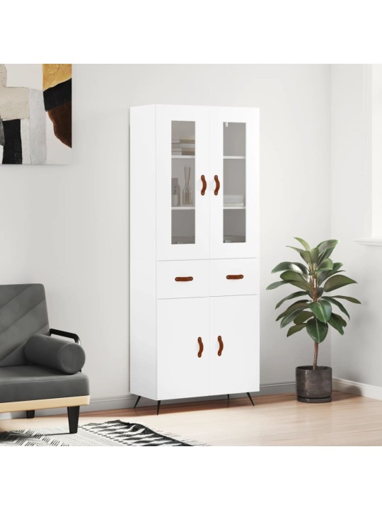 Skříň highboard bílá 69,5 x 34 x 180 cm kompozitní dřevo