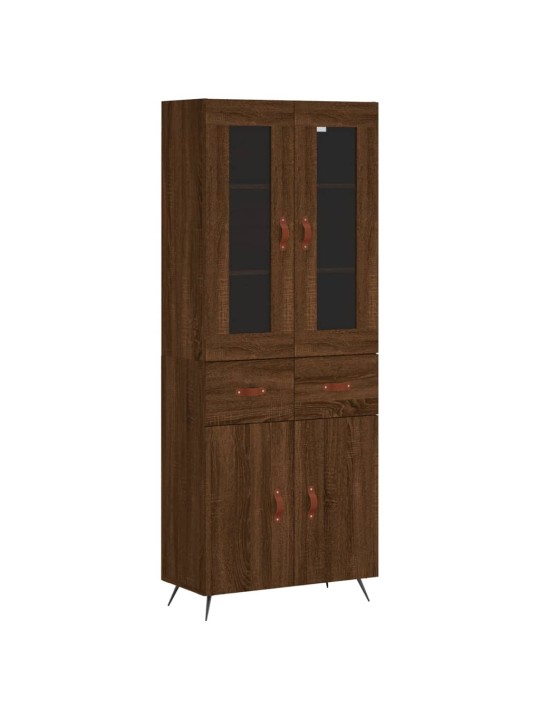 Skříň highboard hnědý dub 69,5 x 34 x 180 cm kompozitní dřevo