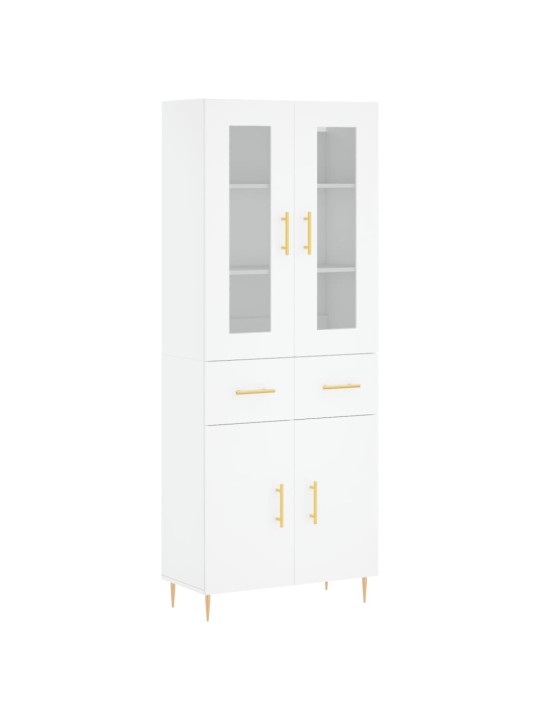 Skříň highboard bílá 69,5 x 34 x 180 cm kompozitní dřevo