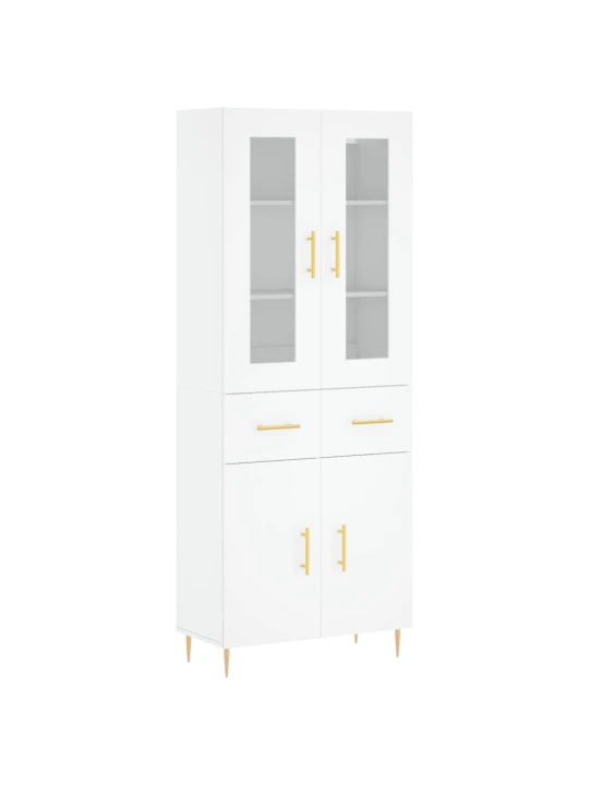 Skříň highboard bílá 69,5 x 34 x 180 cm kompozitní dřevo