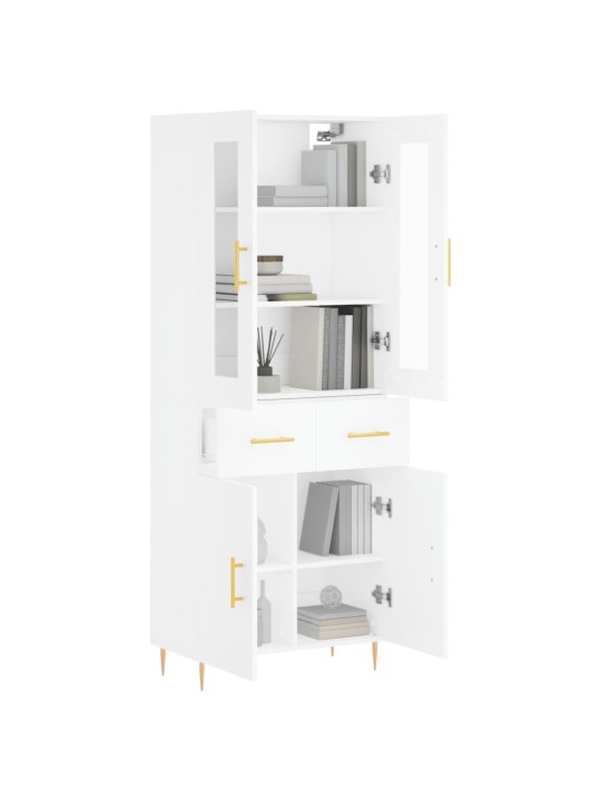 Skříň highboard bílá 69,5 x 34 x 180 cm kompozitní dřevo