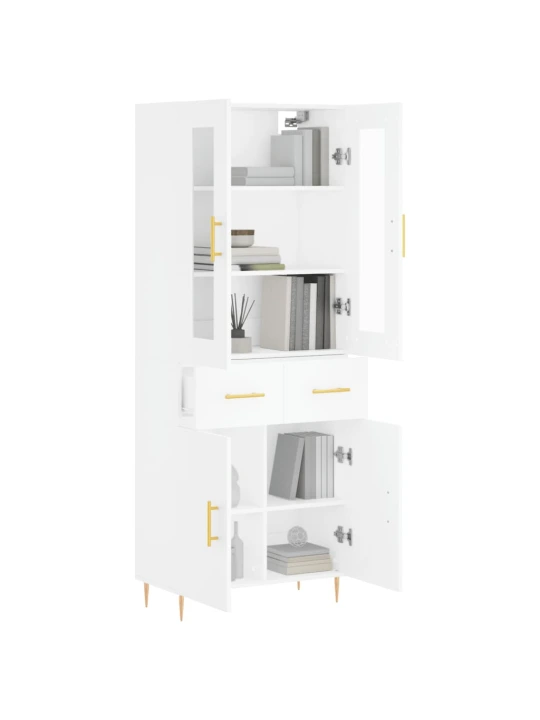 Skříň highboard bílá 69,5 x 34 x 180 cm kompozitní dřevo