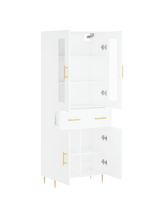 Skříň highboard bílá 69,5 x 34 x 180 cm kompozitní dřevo