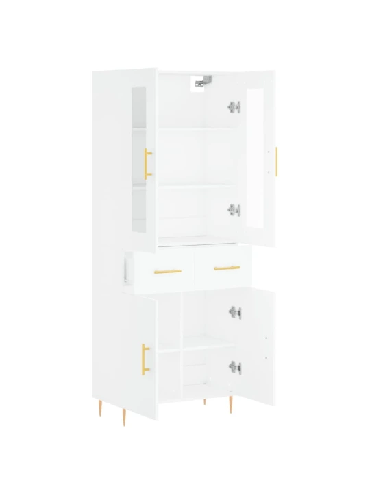 Skříň highboard bílá 69,5 x 34 x 180 cm kompozitní dřevo